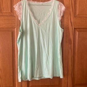 Sleeveless top mint green
